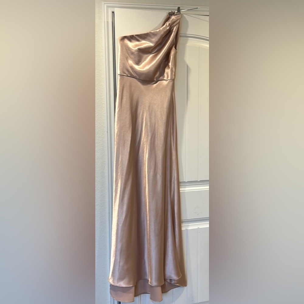 Custom rose colored Jenny Yoo long dress SZ 8